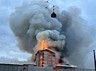 Hasii bojují s rozsáhlým poárem historické kodaské burzy. (16. dubna 2024)