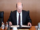 Olaf Scholz na jednání vlády (10. dubna 2024)