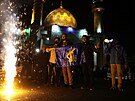 Íránci vyli do ulic, slaví útok na Izrael. (14. dubna 2024)