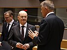 Na summit Evropské unie dorazil i nmecký kanclé Olaf Scholz. (17. dubna 2024)