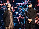 Natálie Kocábová a Michael Kocáb na vzpomínkovém koncert� Petr Hapka 80...