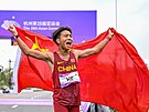 ían Che ie se raduje z maratonského triumfu na Asijských hrách v roce 2023