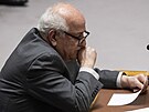 Zástupce Palestiny pi OSN Rijád Mansúr (18. dubna 2024)