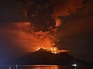 Erupce indonéské sopky Ruang (17. dubna 2024)