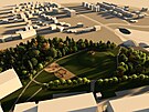 Vizualizace nového parku (pohled ze sídlit Libuín)