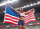 Americká atletka Allyson Felixová po zisku bronzu na 400 metr en na...