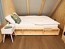 Spaní v podkroví lze díky zateplení vyuívat i v zim.
