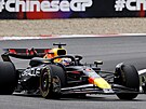 Max Verstappen z Red Bullu ped tréninkem na Velkou cenu íny F1.
