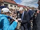 Prezident Petr Pavel v r�mci n�v�t�vy Zl�nsk�ho kraje nav�t�vil obec Ostro�sk�...