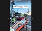 Petr Havránek sdílel na Instagramu foto z místa nehody jeho partnerky Gabriely...