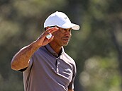 Americký golfista Tiger Woods bhem turnaje Masters v August.