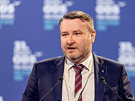 Exministr Pavel Drobil na kongresu ODS v Ostrav�