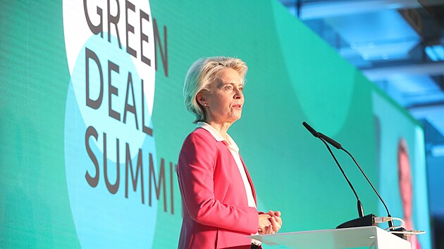 Ursula von der Leyenová na Green Deal Summitu v Praze. (26. 9. 2023)
