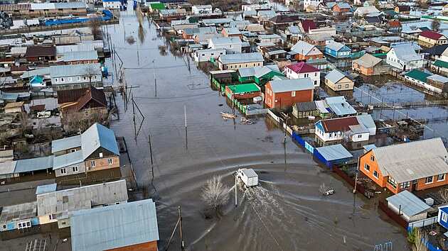 Potopa v ruskm Orenburgu (11. dubna 2024)