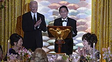 Americký prezident Joe Biden a japonský premiér Fumio Kiida na slavnostní...