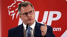 P�edseda DUP Jeffrey Donaldson (11. kv�tna 2023)