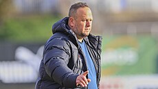 Brn�nský trenér Luká� K�í� b�hem své premiéry na lavi�ce Zbrojovky p�i utkání...