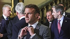 Na summit Evropské unie dorazil i francouzský prezident Emanuel Macron. (17....
