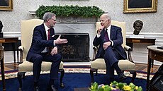 eský premiér Petr Fiala se v Bílém dom setkal s americkým prezidentem Joem...