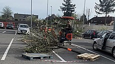 Hru�n� musely dol�, kácení vzbudilo nevoli u n�kterých obyvatel.