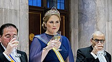 Nizozemská korunní princezna Amalia na slavnostním banketu u příležitosti...