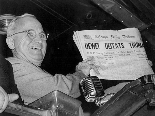 Úlet novin pečetil Trumanův triumf, lovec gangsterů už šok nerozdýchal