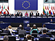 éfka Evropského Parlamentu Roberta Metsolaová hovoí na slavnostní zasedání ku...