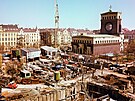 Vstavba stanice Jiho z Podbrad na lince metra A. (1975)