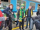Na utkání s Kladnem veze vsetínské fanouky speciáln vypravený vlak (21. duben...