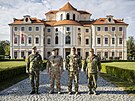 Setkání náelník generálních táb armád V4 v liblickém zámku na Mlnicku....