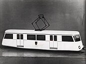 Hitlerova podzemní tramvaj. Kresba návrhu podzemní tramvaje, kterou plánovali...