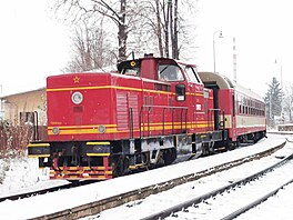Karkulka T4441532 zachycena v Boskovicích na nádraí dne 9. prosince 2023 pi...