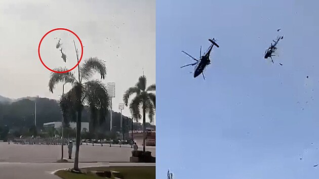 Dva vojensk vrtulnky se srazily bhem cvien