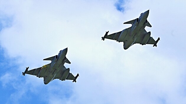 Letov ukzka sthaek SAAB Jas-39 Gripen na leteckm dni v Plasch na Plzesku. (27. dubna 2024)