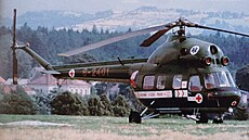 Vrtulník Mi-2 letecké záchranné sluby Praha