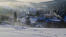 Mrazivé svítání na umavské Kvild. Na umav ráno klesly teploty k minus...