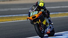 Motocyklista Filip Sala� na tréninku p�ed Velkou cenou �pan�lska.