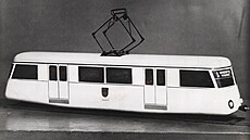 Hitlerova podzemní tramvaj. Kresba návrhu podzemní tramvaje, kterou plánovali...