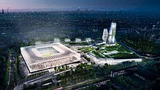 The Cathedral, nov plánovaný milánský stadion pro AC a Inter Milán, kombinuje...
