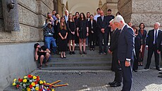 eský prezident Petr Pavel a nmecký prezident  Frank-Walter Steinmeier uctili...