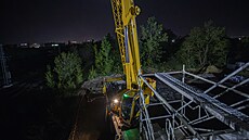 Stavební práce na dálnici D1.