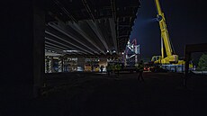 Stavební práce na dálnici D1.