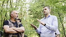 Ministr ivotního prostedí Petr Hladík, akce na podporu vzniku národního parku...
