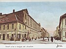 Pohled do brnnsk ulice Veve v roce 1900. O devt let pozdji zde lupi...