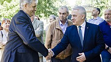 Zástupci sociální demokracie (SOCDEM) si spole�n� s odborá�i o den d�íve...