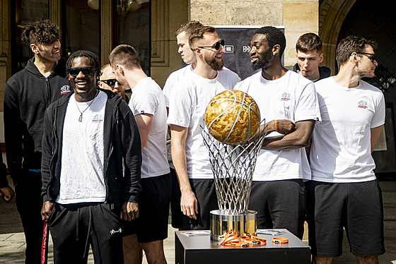 Dominantou poháru je basketbalový mí s oplátním z pryskyice nesoucí v sob fragmenty 24karátového zlata.