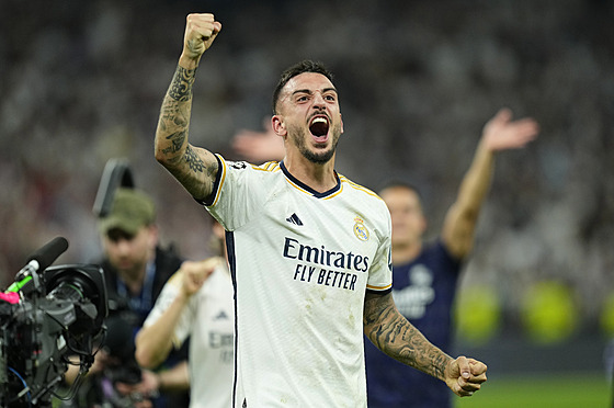 Útoník Realu Madrid Joselu slaví postup do finále Ligy mistr