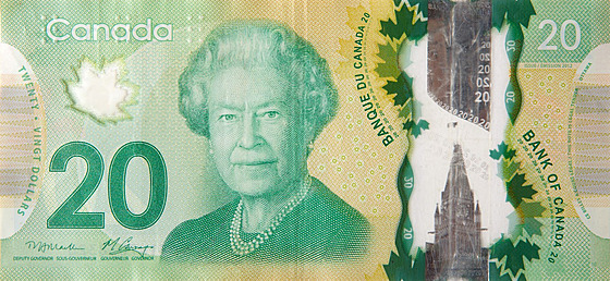 Na kanadských bankovkách o nominální hodnot dvacet dolar je portrét zesnulé...