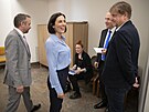 P�edsedkyn� Sn�movny a TOP 09 p�ed jednáním výkonného výboru TOP 09