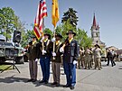 Oslav osvobozen Hostoun na Domalicku, kde se Amerianm podailo zachrnit i...